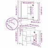 vidaXL Juego de muebles de ba&ntilde;o con estante TULUM Madera de ingenier&iacute;a