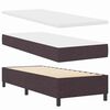 vidaXL Cama tipo Box Spring con colch&oacute;n Marr&oacute;n oscuro 80 x 200 cm tela