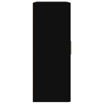 vidaXL Armario de pared madera contrachapada negro 69,5x32,5x90 cm