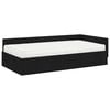 vidaXL Estructura de Cama Esquina con Colch&oacute;n Otro 2 pcs Negro tela