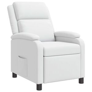 vidaXL Recliner Blanco Cuero sint&eacute;tico