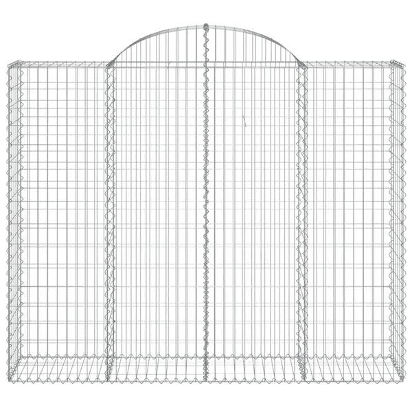vidaXL Cestas gaviones 13 uds forma de arco hierro 200x50x160/180 cm