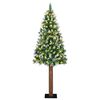 vidaXL Árbol de Navidad Delgado con 300 LED con soporte Verde 210 cm