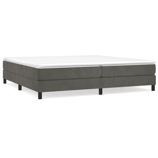 vidaXL Estructura Estructura de cama con somier terciopelo gris oscuro 200x200 cm