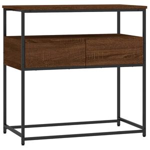 vidaXL Mesa consola madera de ingenier&iacute;a marr&oacute;n roble 75x40x75 cm