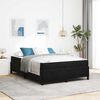 vidaXL Estructura de cama con colch&oacute;n Negro 140 x 190 cm tela