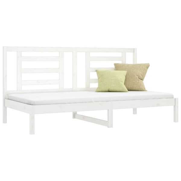 vidaXL Sof&aacute; cama sin colch&oacute;n madera maciza de pino blanco 90x200 cm