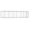 vidaXL Jaula de perros con puerta acero galvanizado gris 6x2x1,5 m