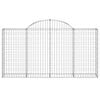 vidaXL Cestas gaviones 14 uds forma de arco hierro 200x30x100/120 cm