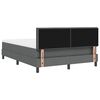 vidaXL Cama tipo Box Spring con colch&oacute;n Gris oscuro 140 x 190 cm tela