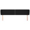 vidaXL Cabecero de tela negro 203x23x78/88 cm