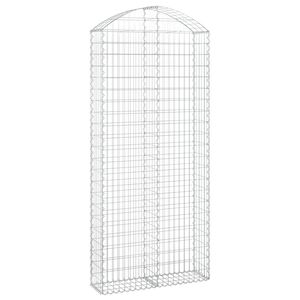 vidaXL Cesta gaviones forma arco hierro galvanizado 100x30x220/240 cm