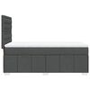 vidaXL Cama box spring con colch&oacute;n tela gris oscuro 90x200 cm