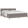 vidaXL Cama tipo Box Spring con coj&iacute;n Manual Taup&eacute; 180 x 200 cm tela