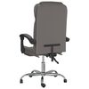 vidaXL Silla de oficina reclinable cuero sint&eacute;tico gris