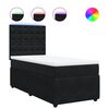vidaXL Cama box spring con colch&oacute;n cuero sint&eacute;tico negro 90x190 cm