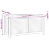 vidaXL Caja de almacenaje de jard&iacute;n con bolsa teca maciza 114x50x58 cm