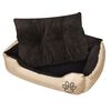 vidaXL Cama para perro con coj&iacute;n acolchado talla XL