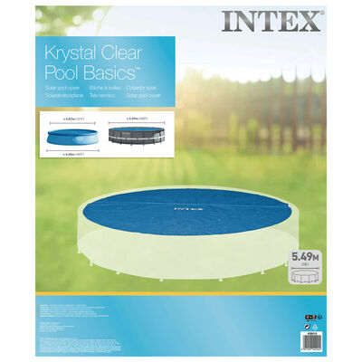 Intex Cubierta de piscina solar polietileno azul 538 cm