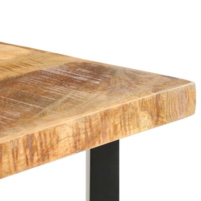 vidaXL Mesa de bar madera maciza de mango rugosa 120x58x107 cm