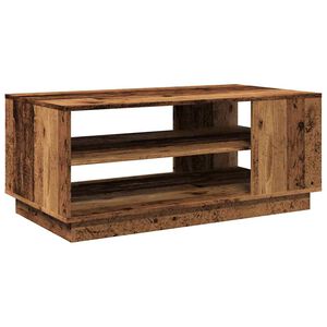 vidaXL Mesa de centro madera ingenier&iacute;a madera envejecida 102x55x43 cm