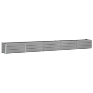 vidaXL Jardinera Gris Claro 480 x 50 x 45 cm Acero Galvanizado