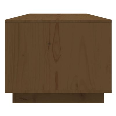 vidaXL Mesa de centro madera maciza de pino marrón miel 110x50x40 cm