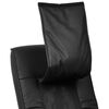 vidaXL Sillón de masaje shiatsu cuero sintético negro