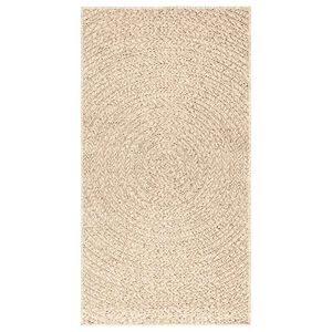 vidaXL Alfombra ZIZUR apariencia yute interior exterior beige 60x110cm