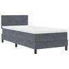 vidaXL Cama Box Spring LED Gris oscuro 100 x 200 cm Terciopelo