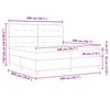 vidaXL Cama tipo Box Spring con colch&oacute;n Crema 200 x 200 cm tela