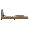 vidaXL Estructura de cama Viana con LED sin colch&oacute;n sin colch&oacute;n cappuccino 90x200 cm