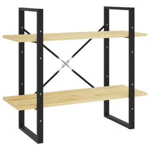 vidaXL Estanter&iacute;a de 2 niveles madera maciza de pino 80x30x70 cm