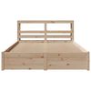 vidaXL Estructura de cama con cabecero madera de pino blanco 150x200cm