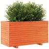 vidaXL Jardinera madera maciza de pino marr&oacute;n cera 90x40x49,5 cm