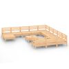 vidaXL Juego de muebles de jard&iacute;n 13 piezas madera maciza de pino