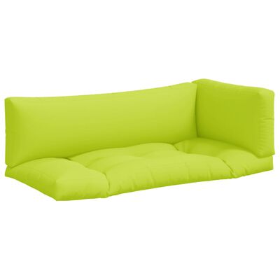 vidaXL Cojines para sofá de palets 3 unidades tela verde claro