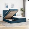 vidaXL Estructura de cama otomana colchones terciopelo azul oscuro