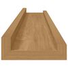 vidaXL Estante de pared con estante 4 pcs Marr&oacute;n 60 x 9 x 3 cm