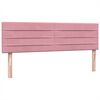vidaXL Cama box spring con colch&oacute;n terciopelo rosa 160x210 cm