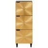 vidaXL Armario auxiliar con caj&oacute;n Negro y dorado 40 x 33,5 x 110 cm