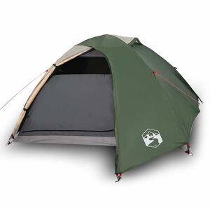 vidaXL Tienda de campa&ntilde;a igl&uacute; para 4 personas impermeable verde