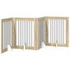 vidaXL Puerta para perros plegable con soportes 4 uds. Roble Sonoma