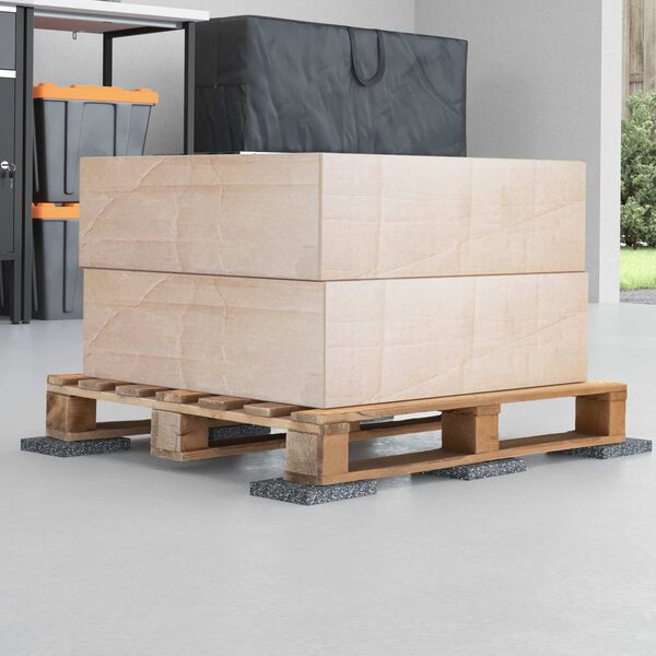 vidaXL Rodillo de Caucho Negro Goma