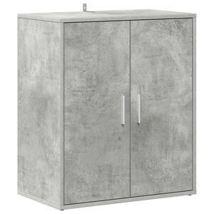 vidaXL Zapatero madera de ingenier&iacute;a gris hormig&oacute;n 60x35x70 cm