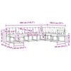 vidaXL Conjunto de sof&aacute;s de exterior 8 pcs Gris Natural y Claro