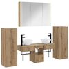 vidaXL Juego de muebles de ba&ntilde;o 6 pcs Roble Artesanal