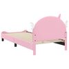 vidaXL Cama para ni&ntilde;os con cabecero con cabecera Rosa 90 x 200 cm PU