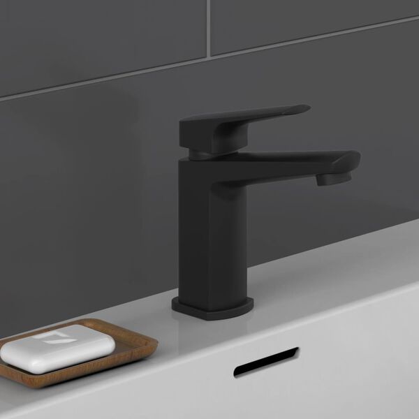 SCHÜTTE Grifo mezclador de lavabo RAVEN negro mate