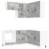 vidaXL Unidad de cocina LUCCA 8 uds. Gris Hormig&oacute;n